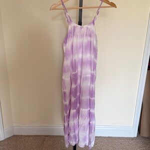 Raviya🌸 Women's Tie-Dye Halter Swim Cover-Up Dress - Purple
